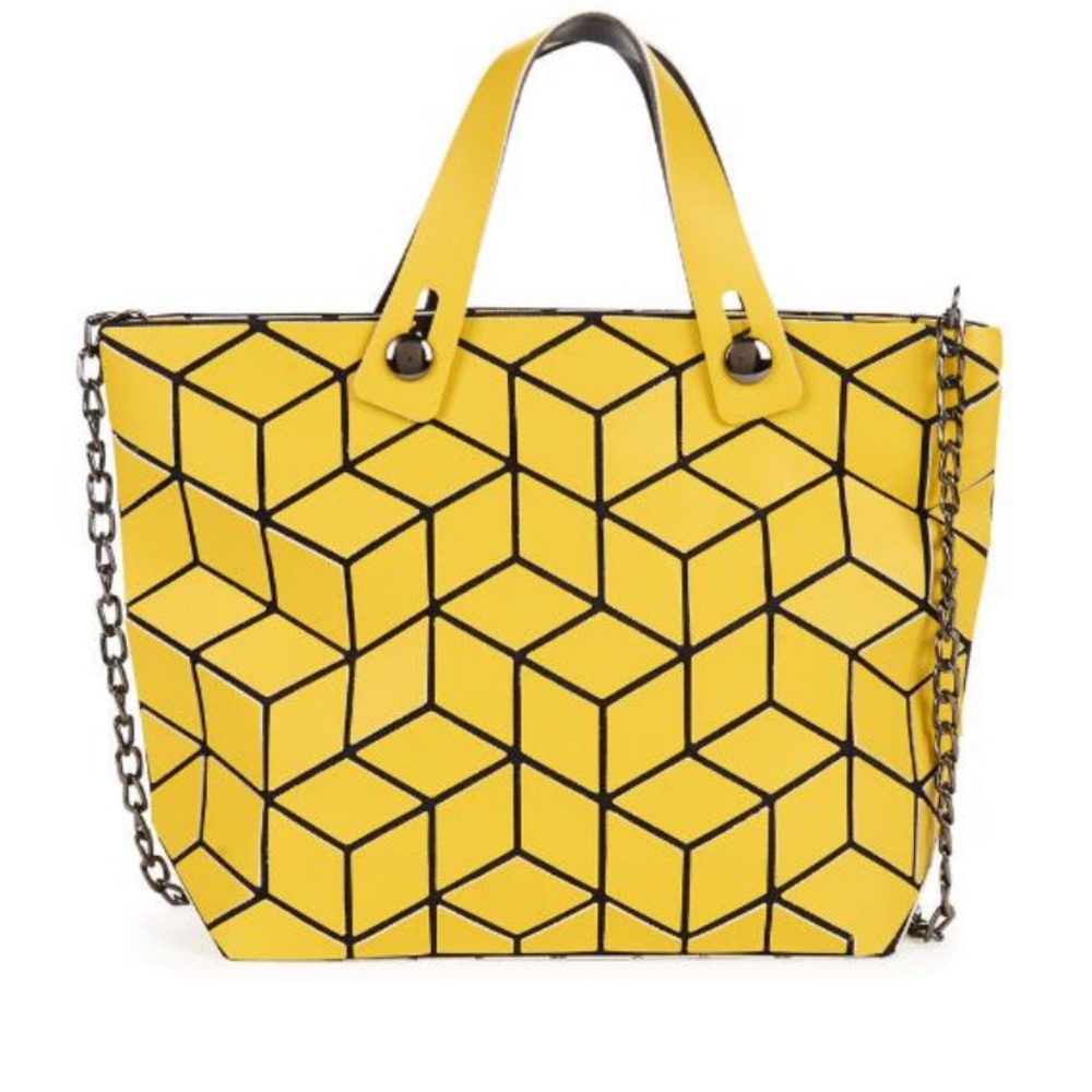 - Patrizia Luca Mini Geometric Tote in Yellow